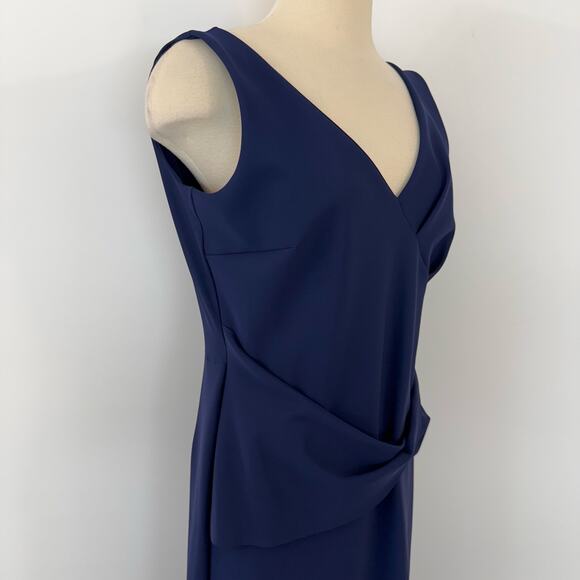 Chiara Boni La Petite Robe Trumpet Long Gown Dress Navy Size IT 52 (US XL) - Picture 3 of 12